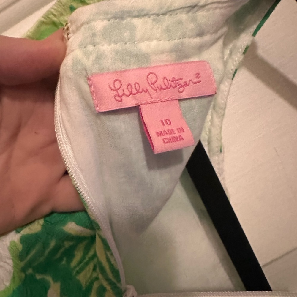 Lilly Pulitzer dress green roses